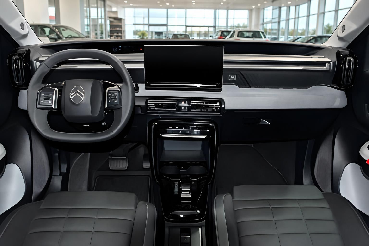 Citroën C3 Aircross Innenraum, Cockpit mit Lenkrad und Display