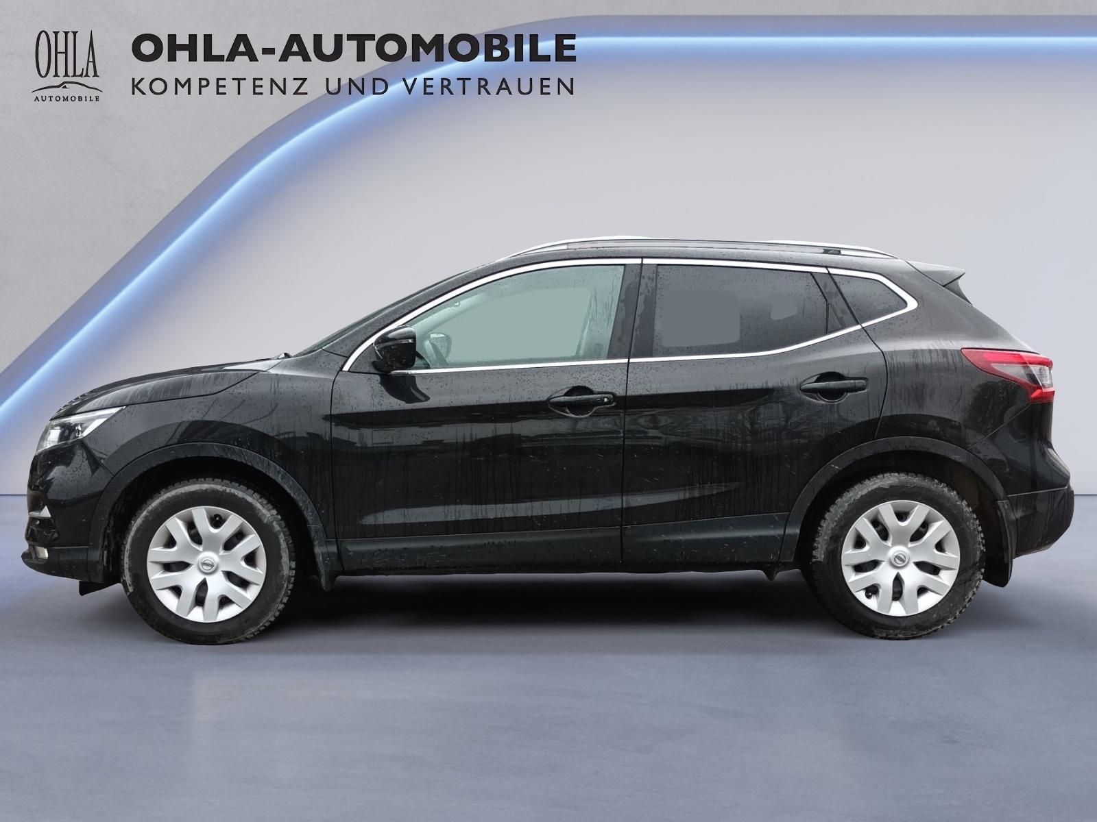 Nissan Qashqai schwarz Seitenansicht gebraucht bei OHLA-Automobile