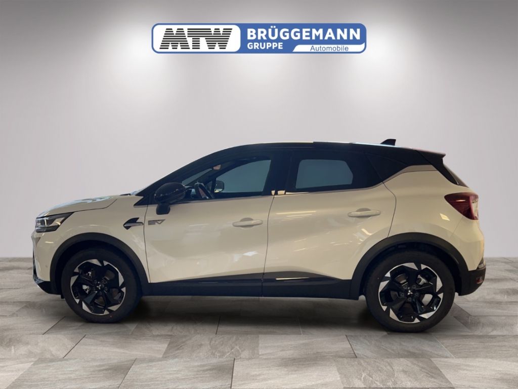 Mitsubishi SUV in Beige mit schwarzem Dach, Seitenansicht