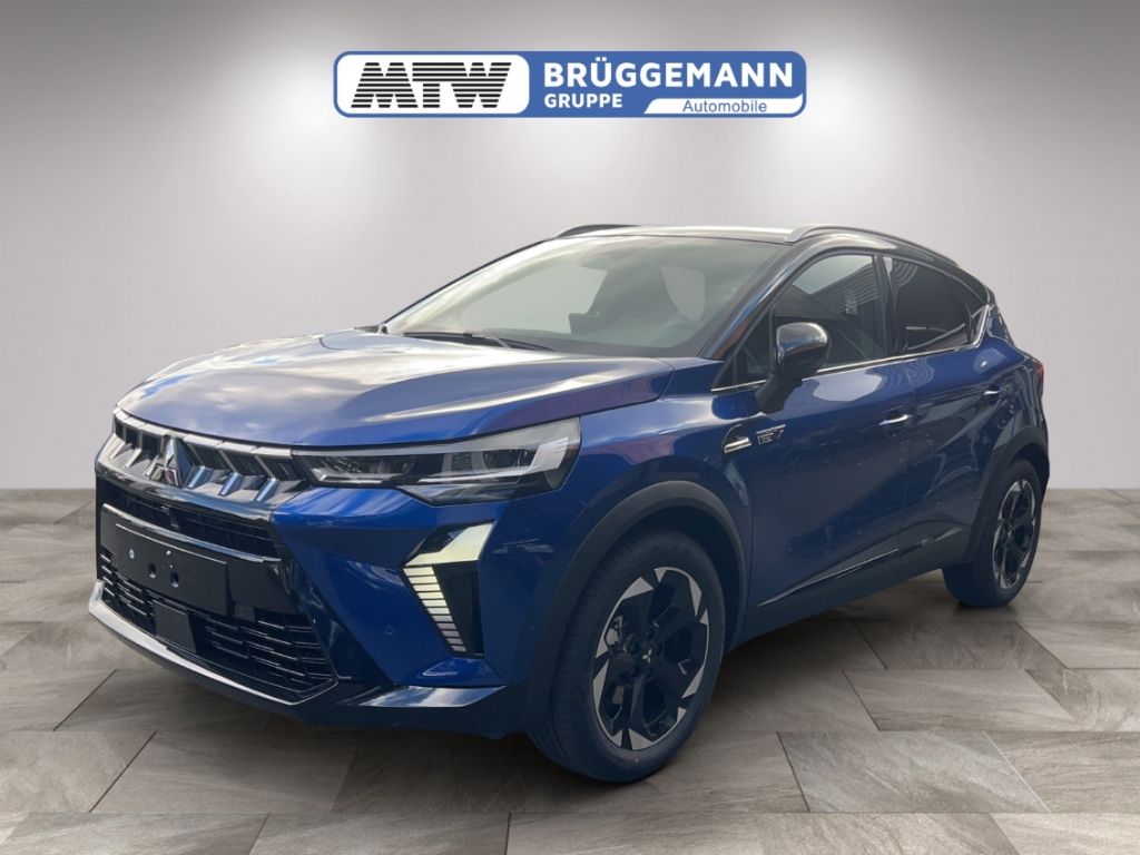 Mitsubishi ASX blau Frontansicht mit LED-Scheinwerfern und Alufelgen