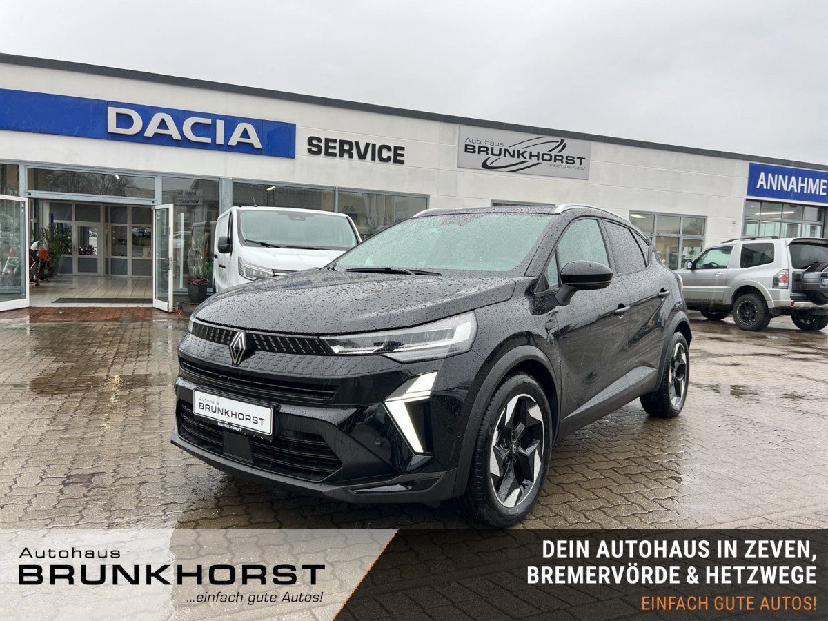 Schwarzer Renault Captur im Autohaus Brunkhorst Showroom – kompakter SUV Frontansicht