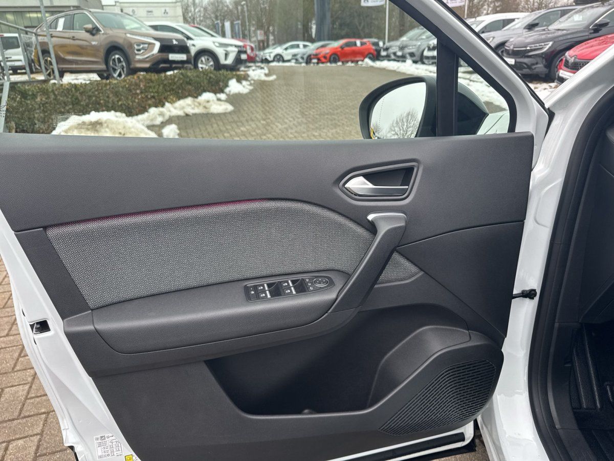 Fahrzeugtür Innenansicht mit Türverkleidung, Fensterheber und Lautsprecher in grau-schwarz