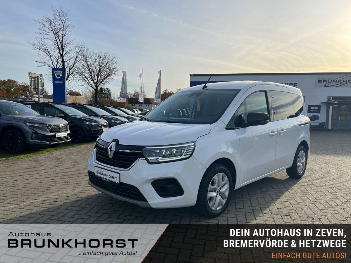 Renault Kangoo Weiss im Autohaus Showroom Frontansicht