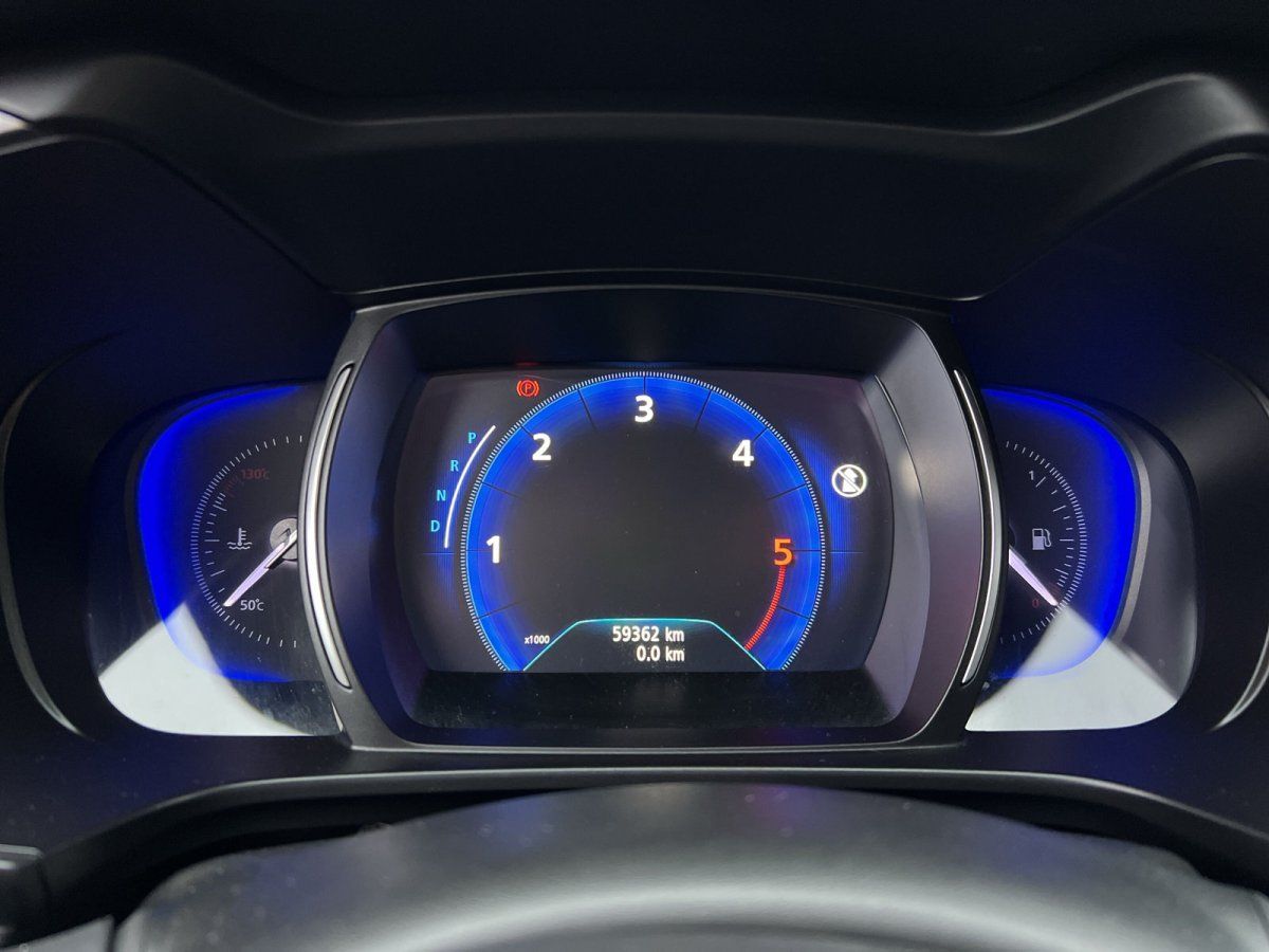 Renault Fahrzeug Tacho-Cockpit mit digitaler Instrumentenanzeige, 59362 km Kilometerstand