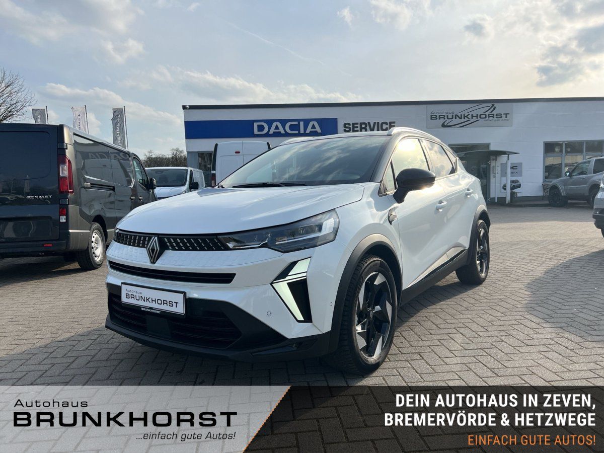 Weißer Renault Captur SUV im Autohaus Brunkhorst Showroom, Frontansicht