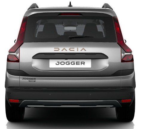 Dacia Jogger Heckansicht in Grau im Autohaus Showroom