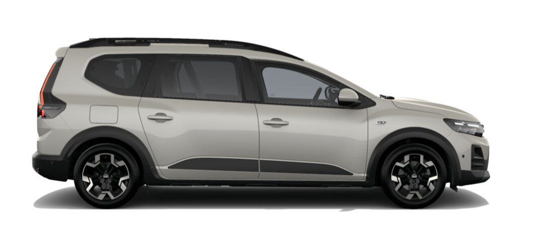 Dacia Jogger in Beige-Sand Seitenansicht im Autohaus Showroom