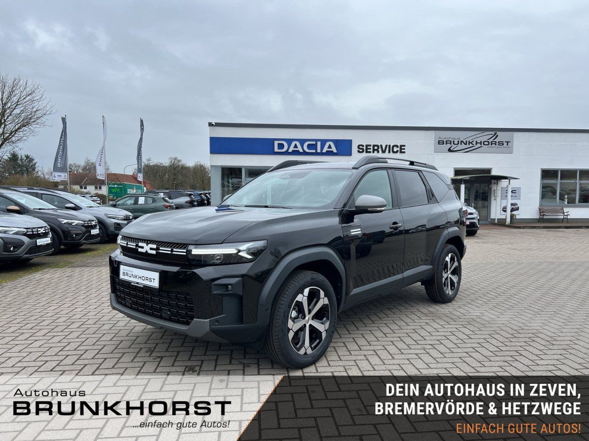 Schwarzer Dacia Jogger SUV im Autohaus Brunkhorst Showroom, Frontansicht