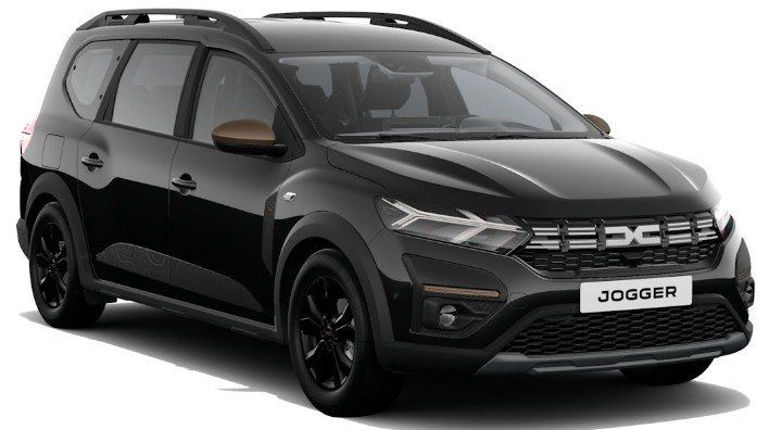 Schwarzer Dacia Jogger Neuwagen im Autohaus Showroom mit schwarzen Felgen