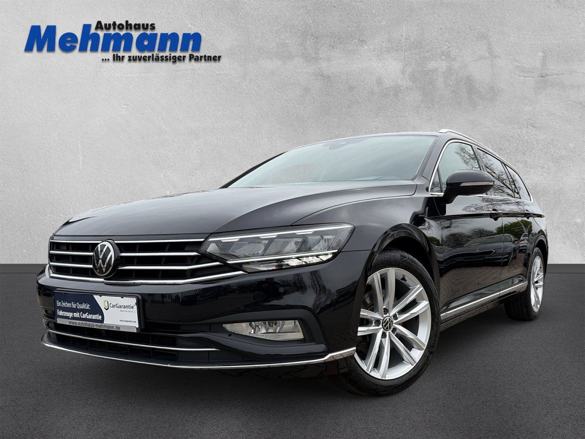 VW Passat Variant schwarz Frontansicht schraeg Mehmann