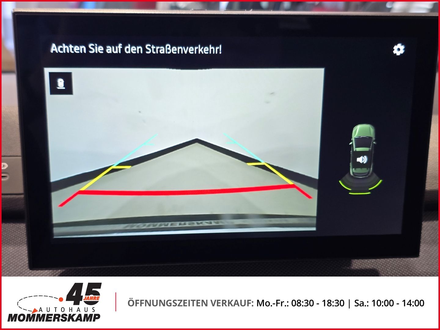 Rückfahrkamera-Ansicht mit Einparkhilfe im Dacia Sandero Stepway
