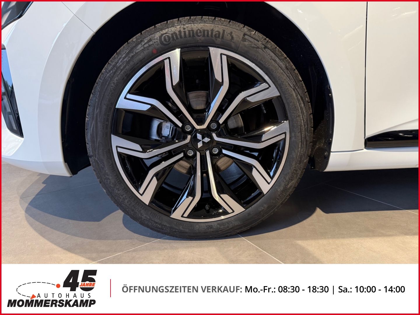 Mitsubishi Colt Leichtmetallfelge in Schwarz-Silber mit Continental Reifen