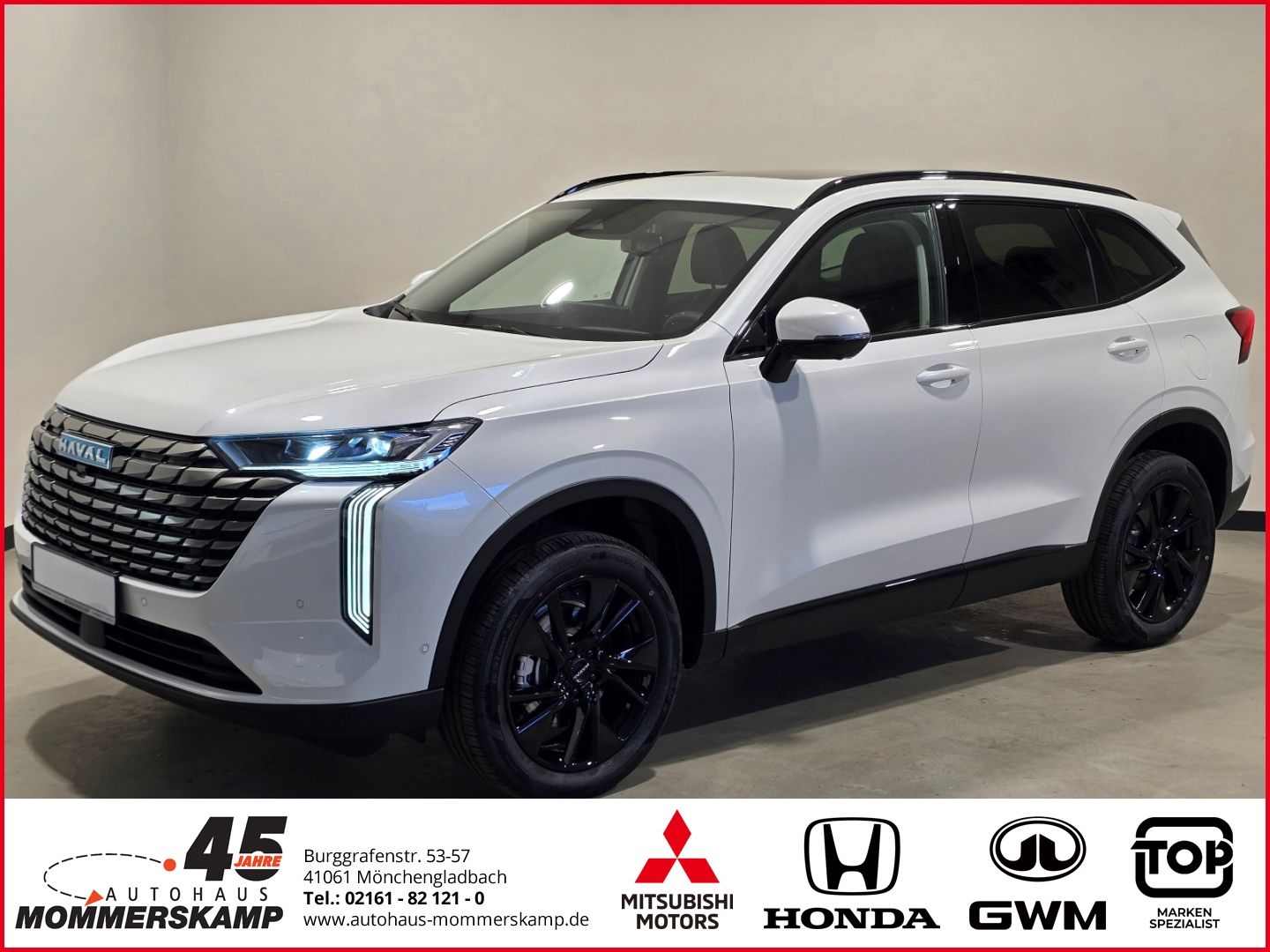 Haval SUV in Weiß, Seitenansicht bei Autohaus Mommerskamp