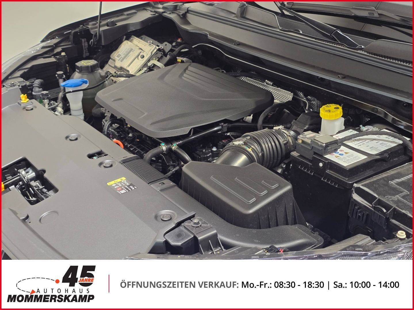 Motorraum Detailansicht eines Fahrzeugs bei Autohaus Mommerskamp