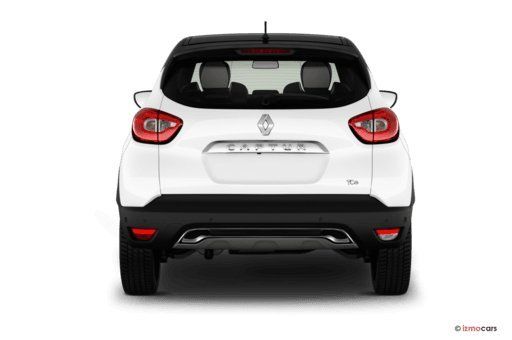 Renault Captur weiß Heckansicht Frontalperspektive Studioaufnahme