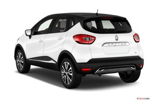 Renault Captur weiß Heckansicht schräg von hinten mit Alufelgen