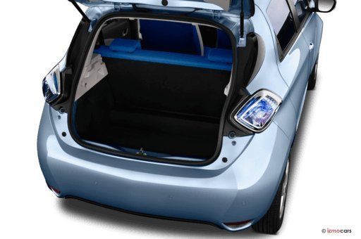 Renault Zoe Kofferraum mit geöffneter Heckklappe Ansicht von oben