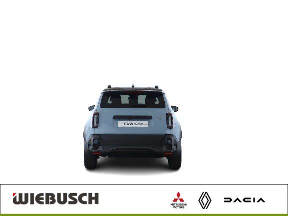 Dacia SUV in Blau, Heckansicht mit Rückleuchten