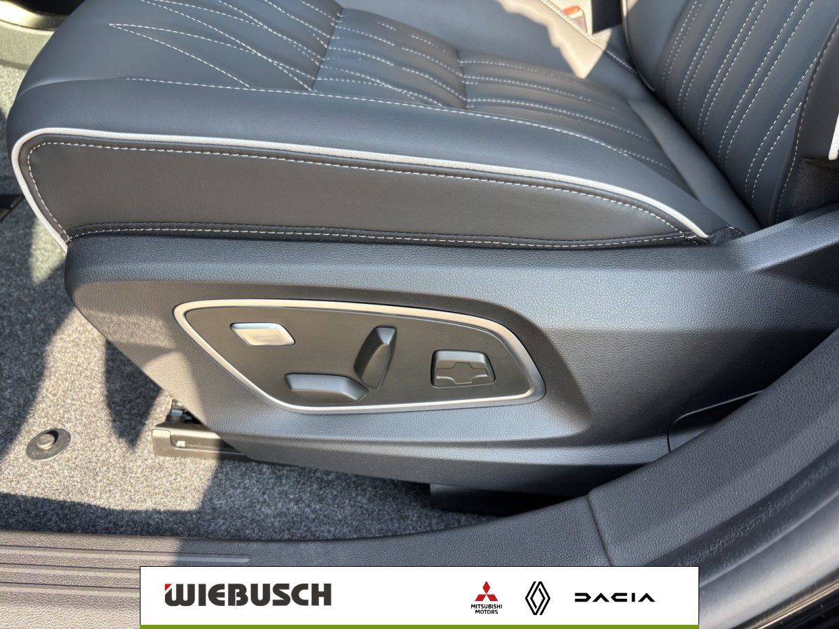 Sitzverstellung und Ledersitz Detailansicht im Mitsubishi Innenraum