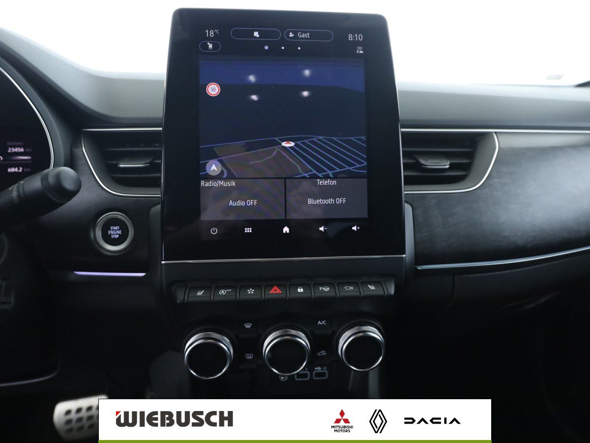 Renault Arkana Infotainment-Display mit Navigationssystem im Detail