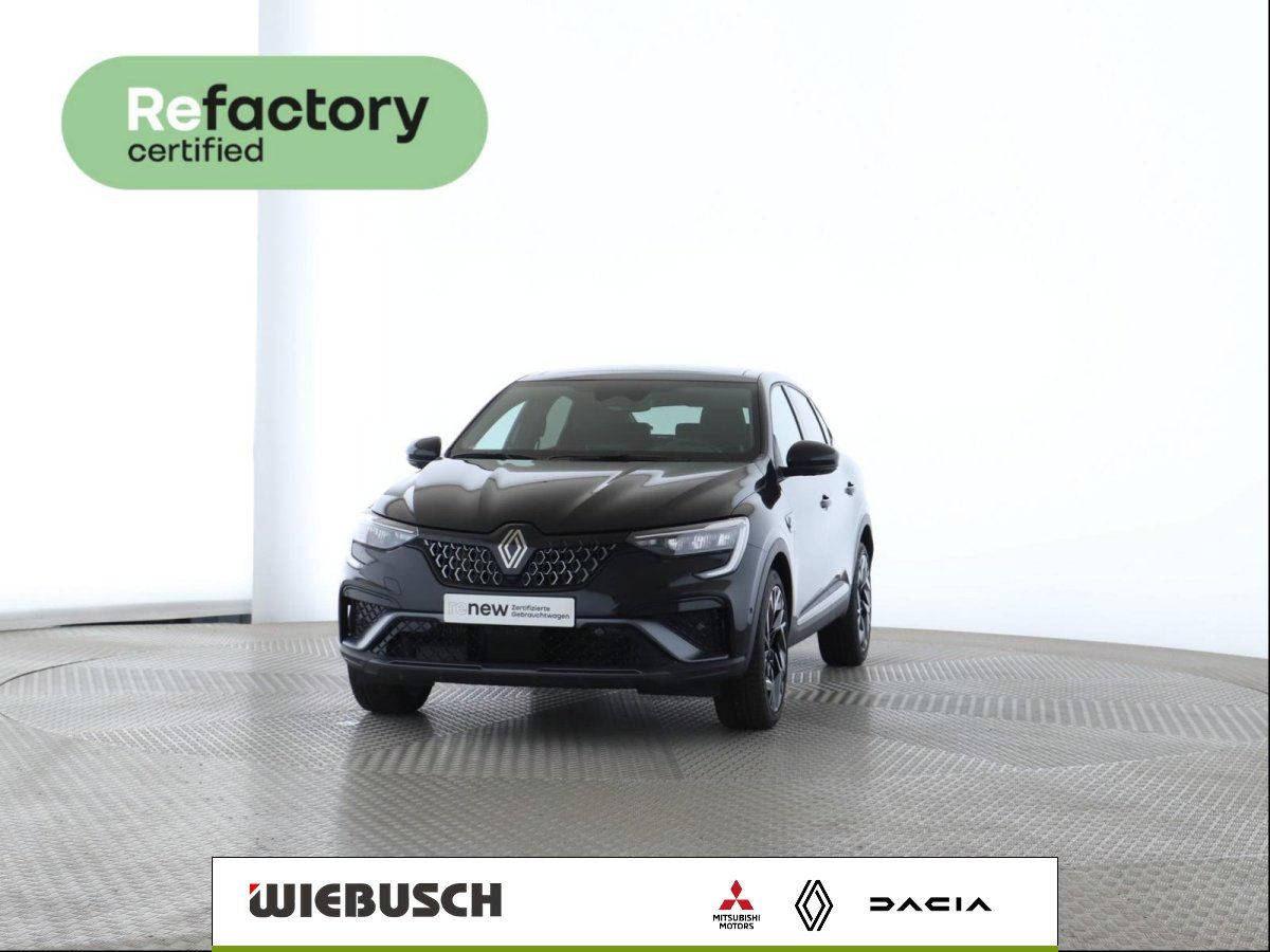 Renault Arkana Frontansicht schwarz Studioaufnahme mit Zertifikat