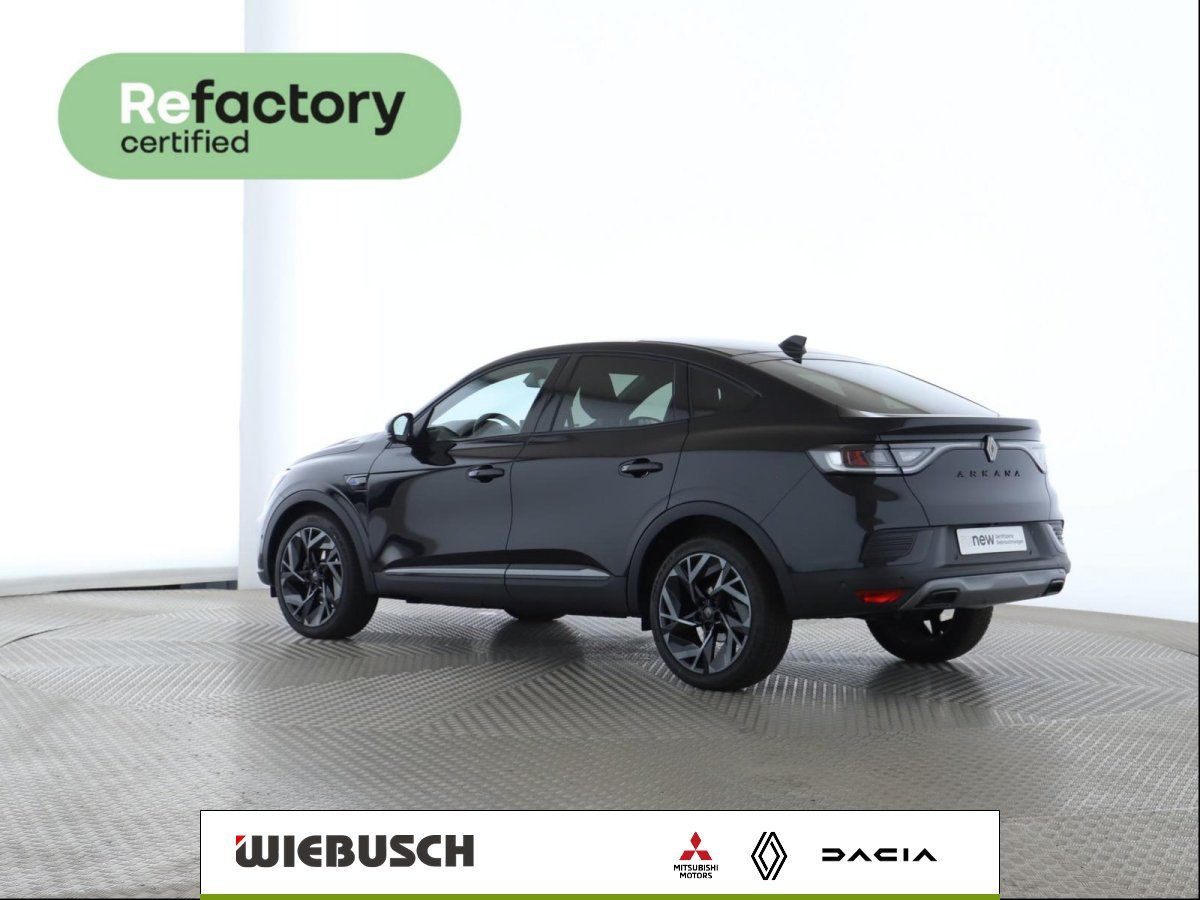 Renault Arkana schwarz Heckansicht mit Refactory Certified Siegel