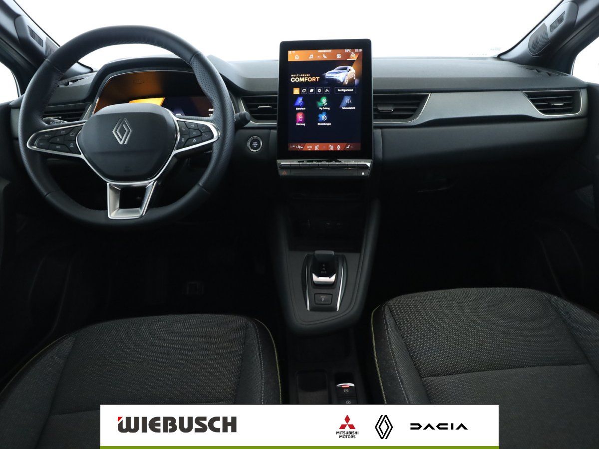 Renault Cockpit mit Multimediadisplay und Lenkrad im Detail