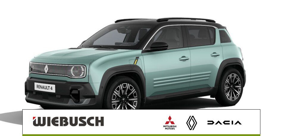 Renault 4 in Mint-Metallic Seitenansicht bei Autohaus Wiebusch