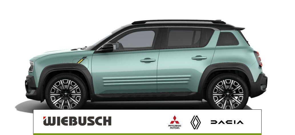 Renault 4 E-Tech in Mintgruen, Seitenansicht bei Autohaus Wiebusch