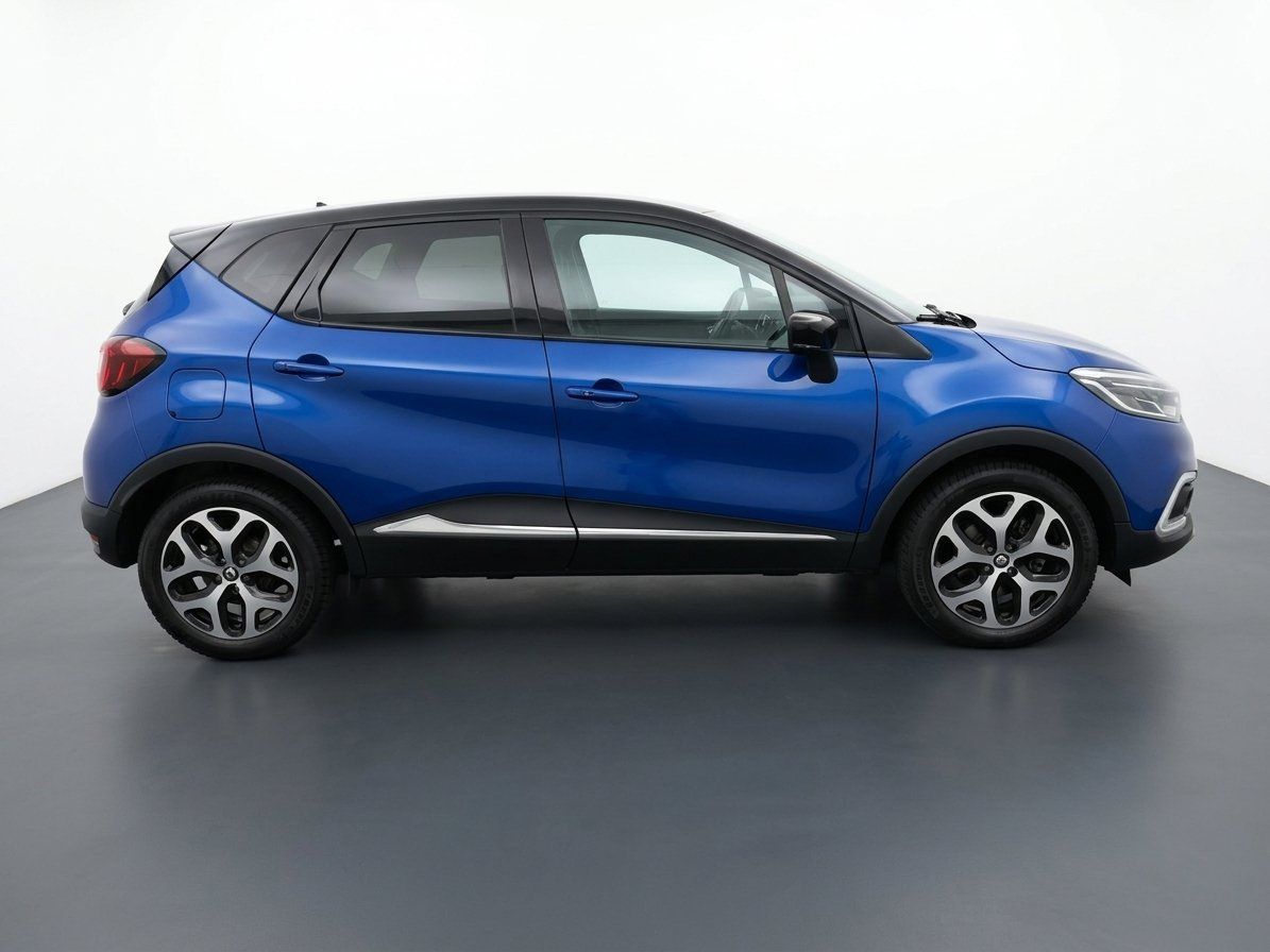 Renault Captur blau – Seitenansicht des SUV Kompaktwagens