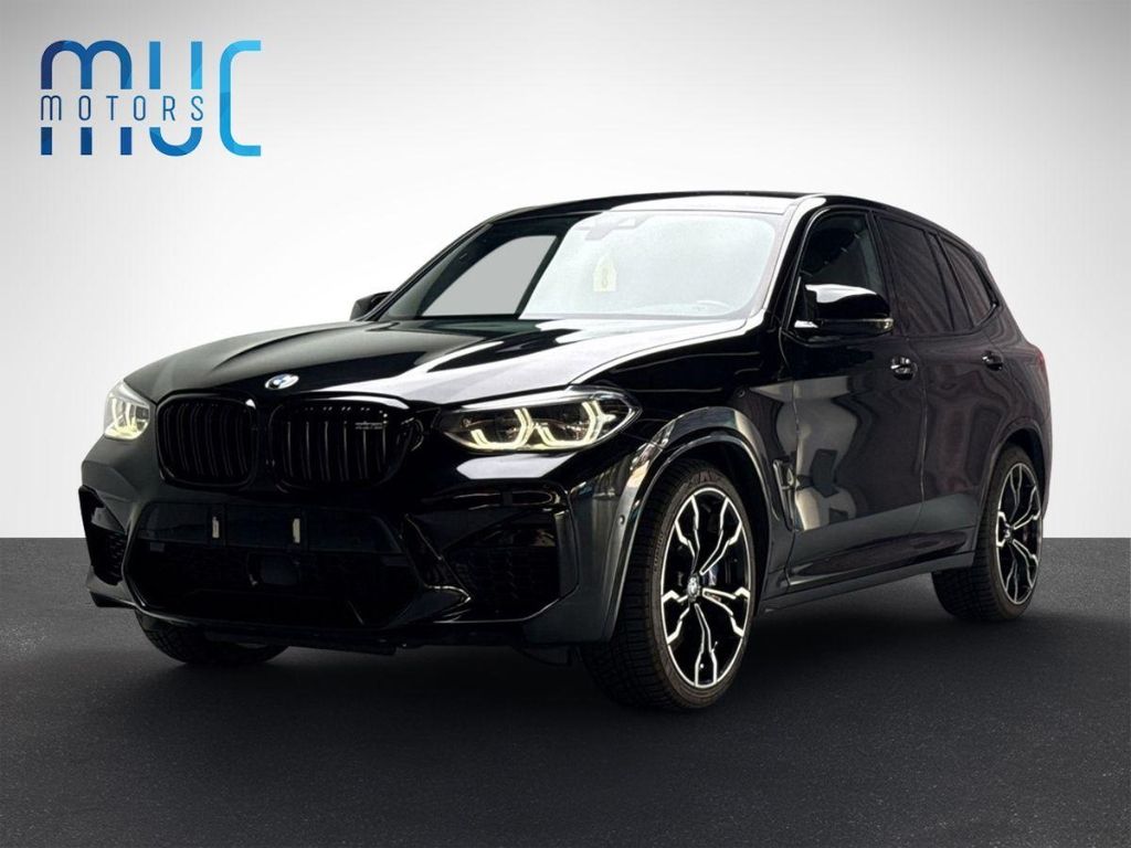 BMW X3 M Competition schwarz, Frontansicht im Studio