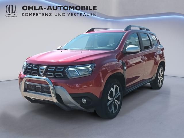 Dacia Duster rot Frontansicht mit Chromleisten und Frontschutzbügel