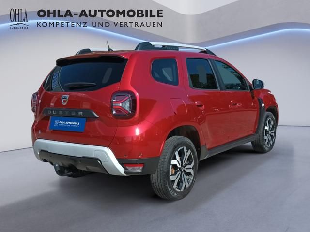 Dacia Duster rot Heckansicht seitlich, Gebrauchtwagen bei OHLA