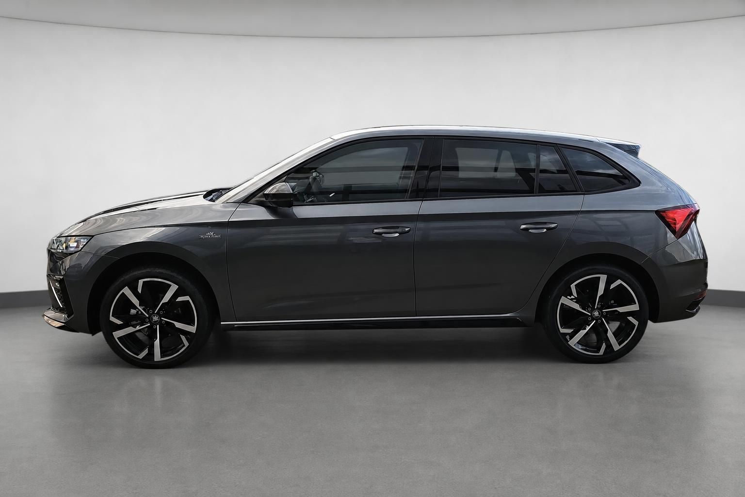Skoda Scala grau Seitenansicht mit Leichtmetallfelgen