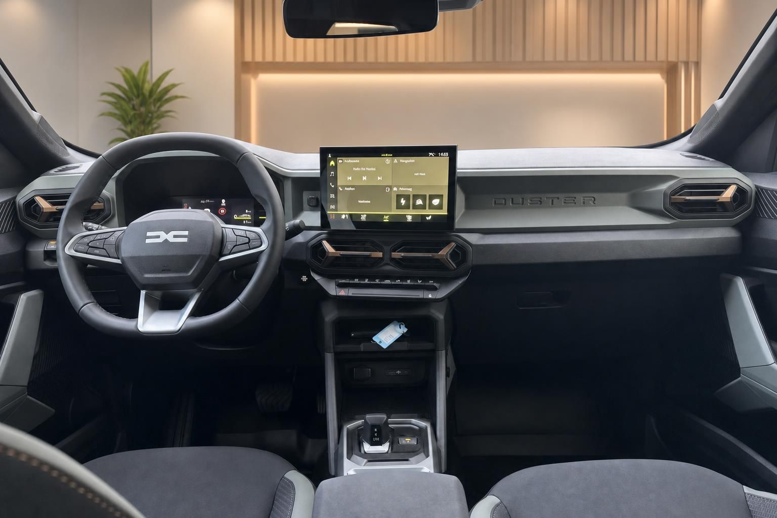 Dacia Duster Innenraum mit Armaturenbrett und Touchscreen