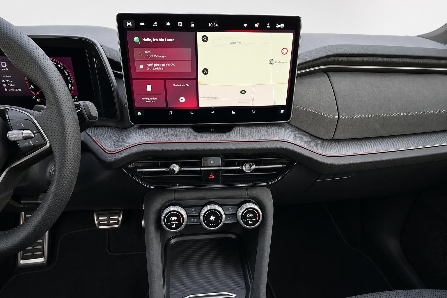 Skoda Infotainmentsystem mit Navigation und Sprachassistentin