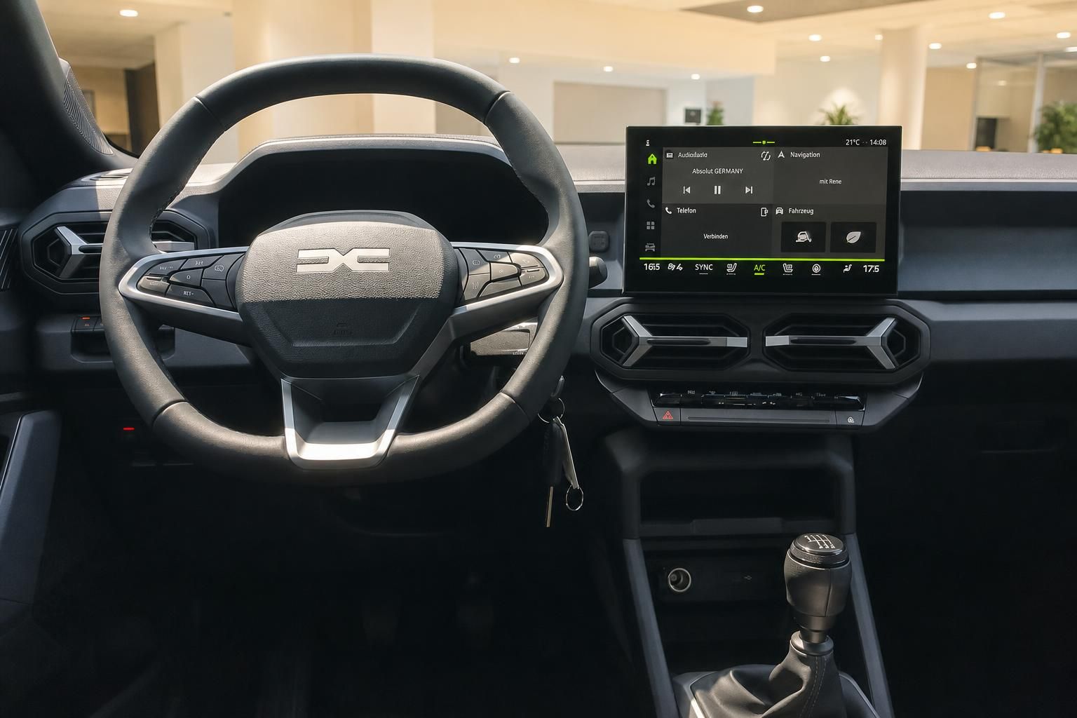 Dacia Bigster Cockpit mit Lenkrad und Infotainment-Display
