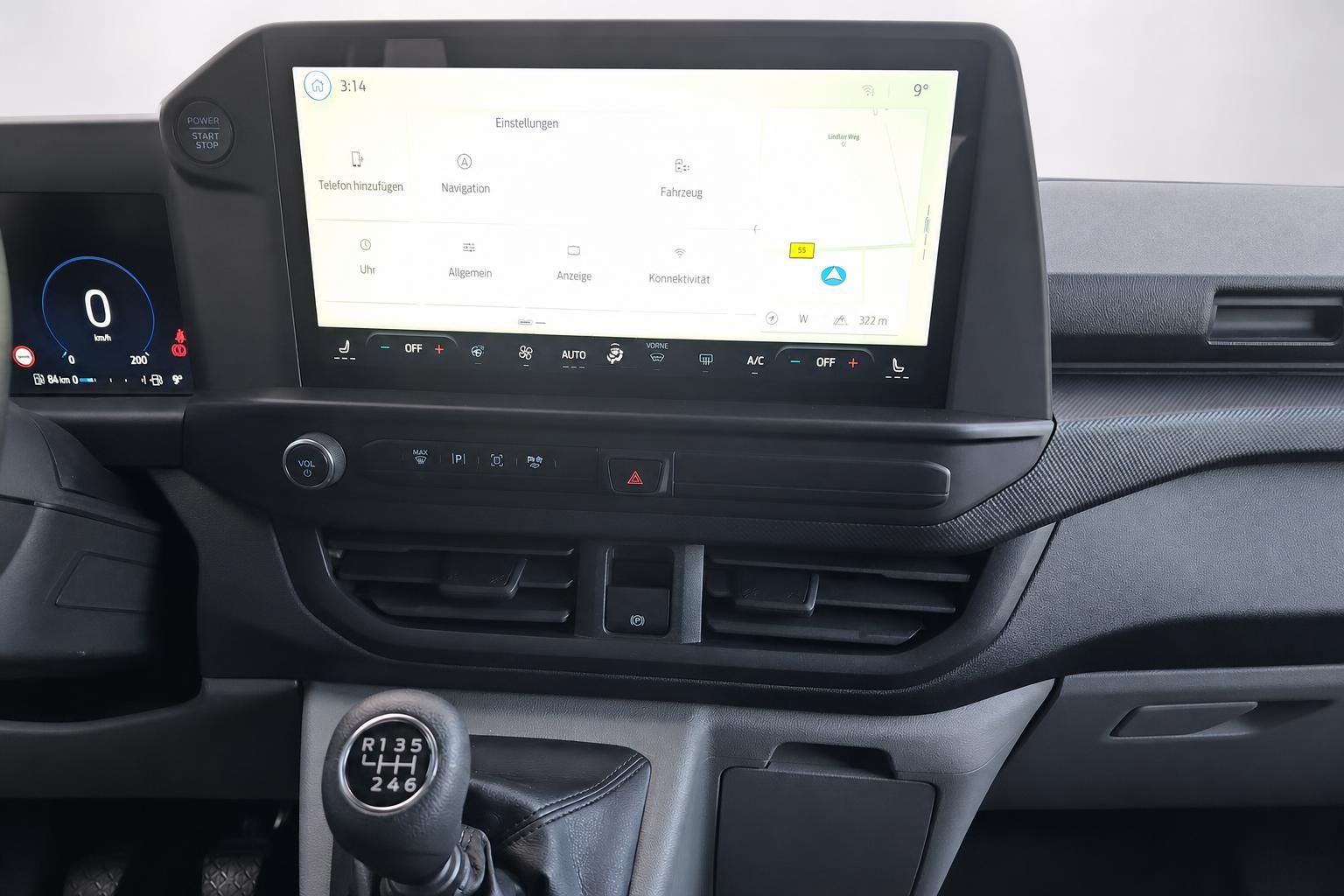 Ford Transit Custom Infotainment System und Mittelkonsole Detail