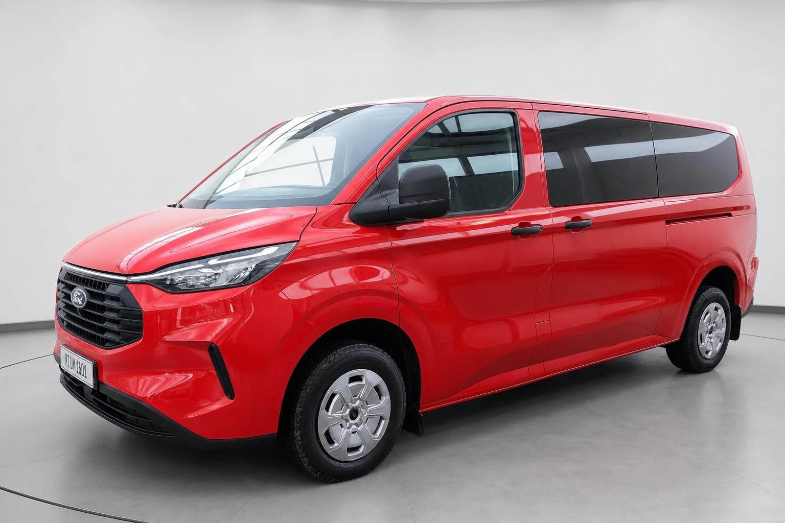 Ford Transit Custom rot Frontansicht schräg seitlich Van