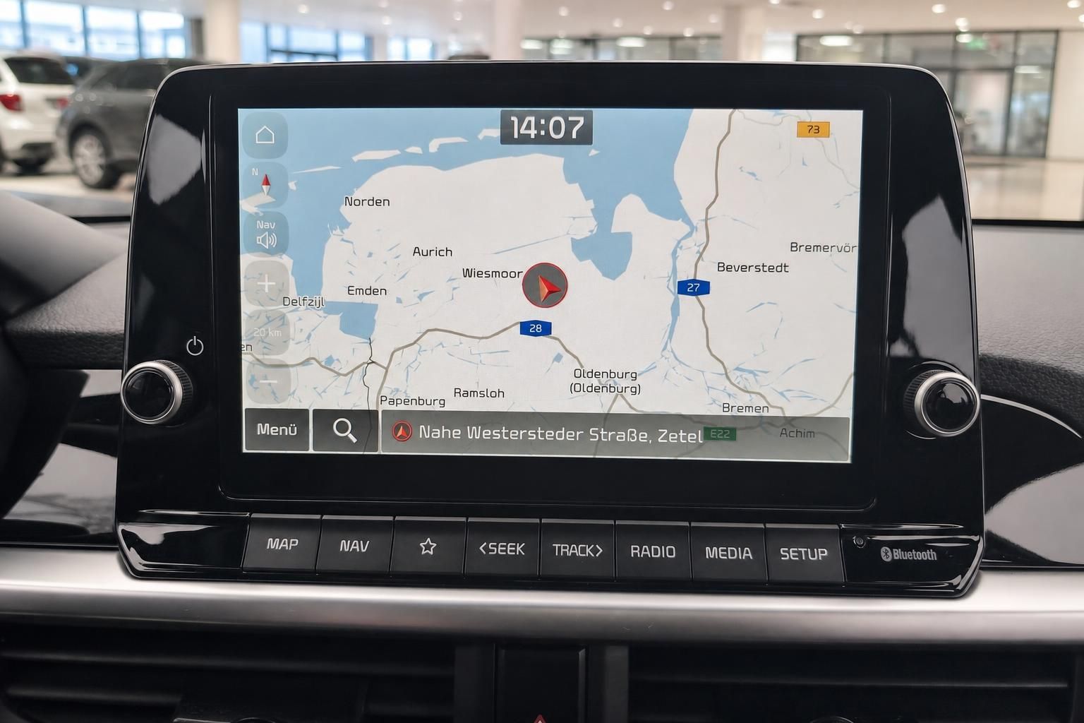 Kia Picanto Navigationssystem mit Kartenansicht Display