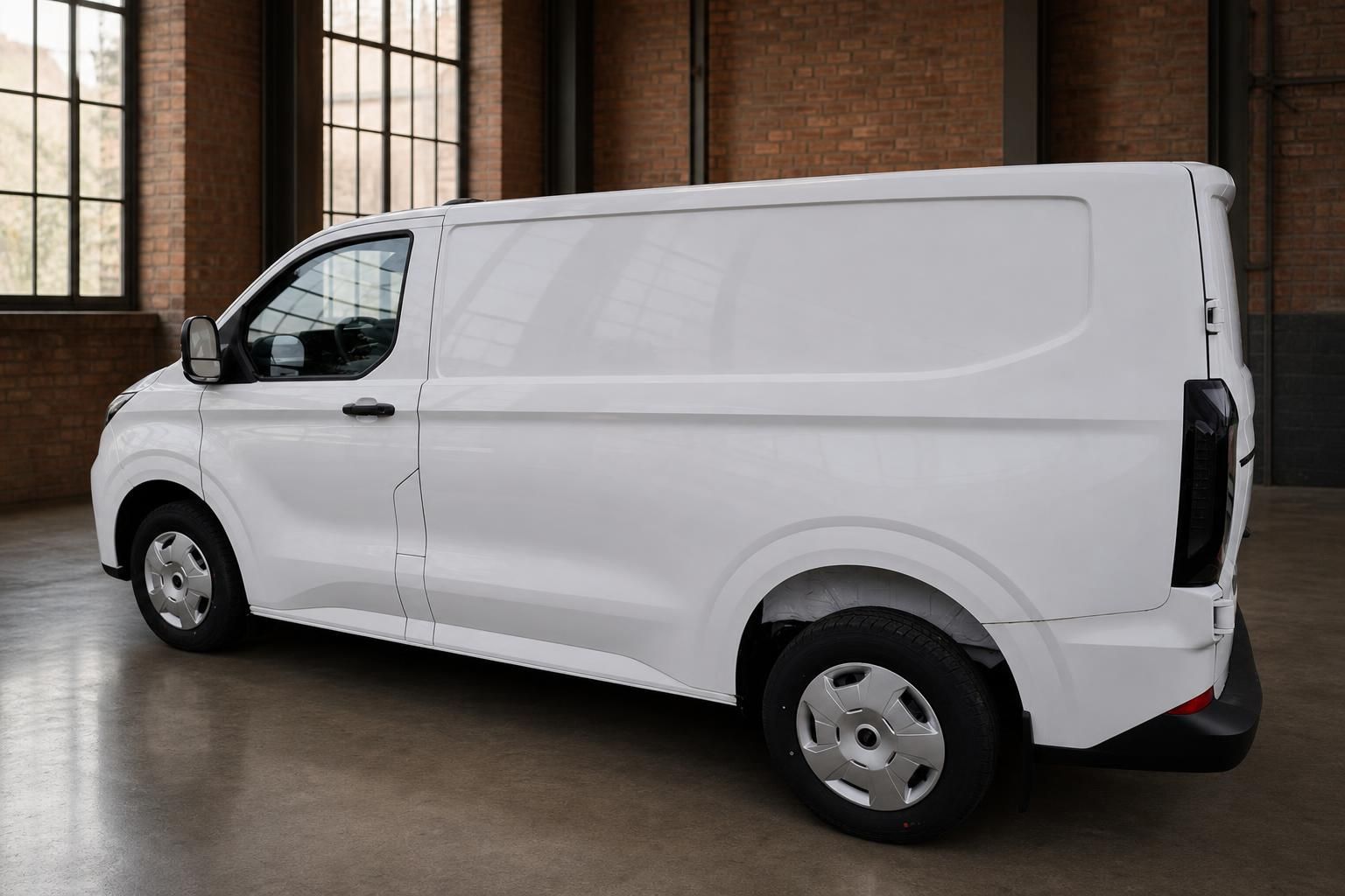 Ford Transit Custom Kastenwagen weiß Seitenansicht