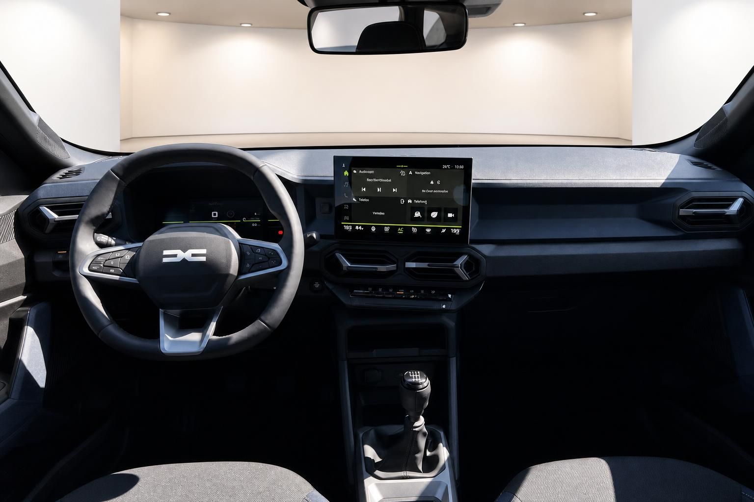 Dacia Bigster Cockpit mit Lenkrad und Infotainment-Display