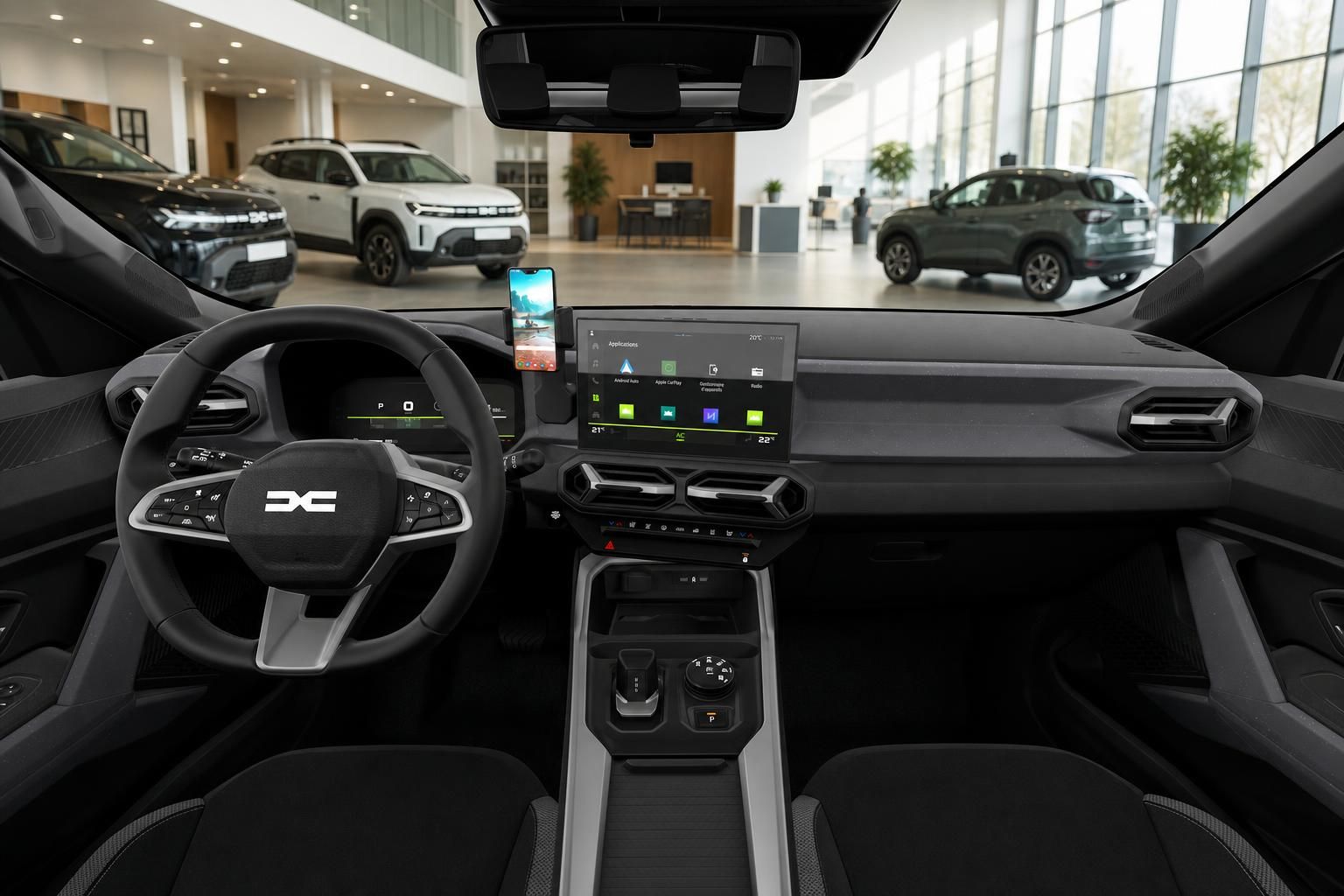 Dacia Bigster Innenraum mit Cockpit und Infotainment-Display