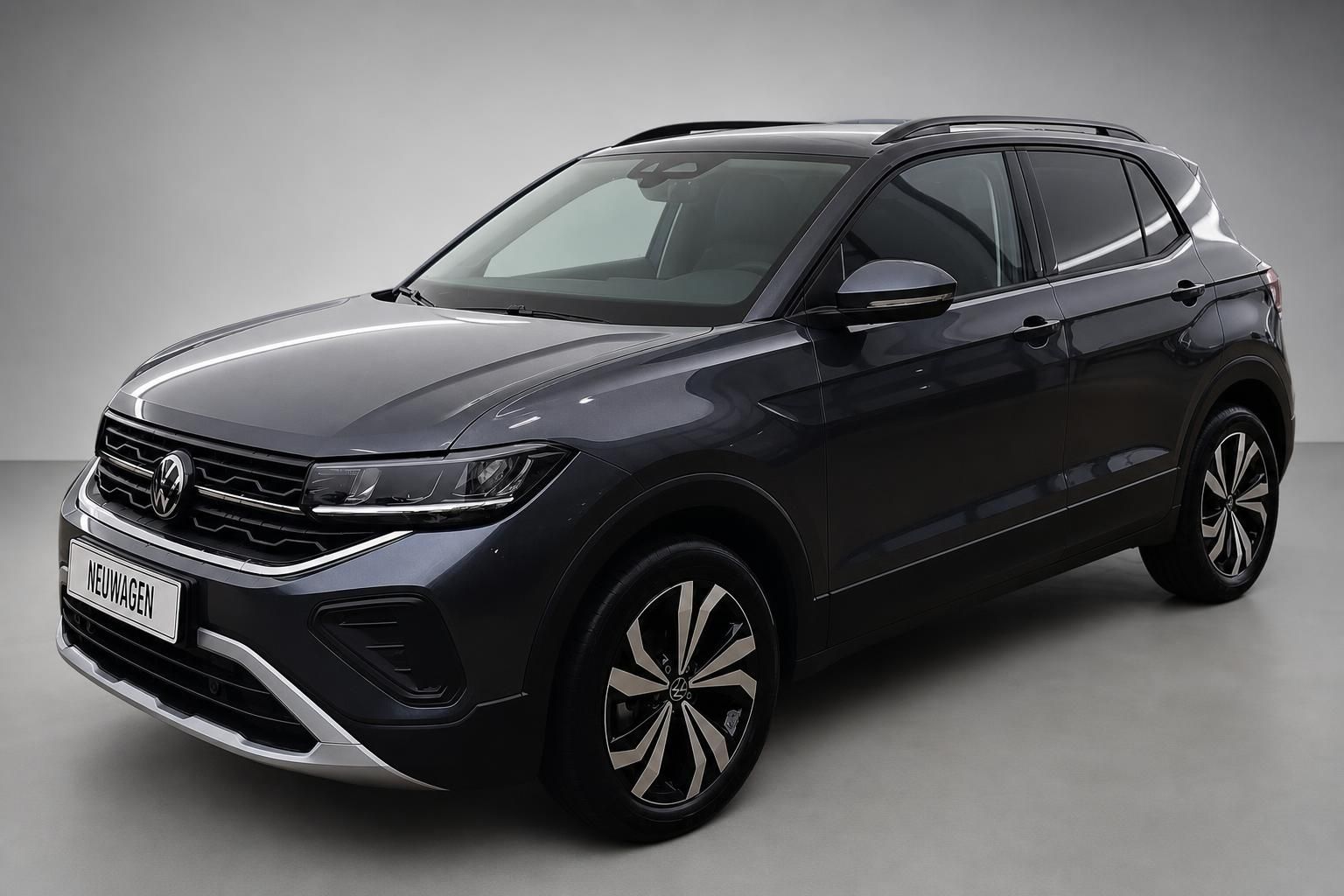 VW T-Cross grau metallic Neuwagen Seitenansicht schräg vorne