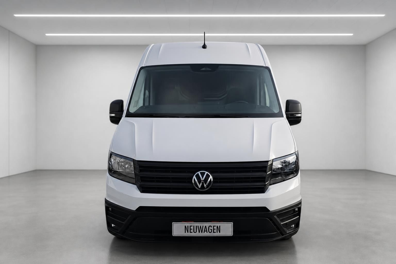 VW Crafter Transporter weiß Frontalansicht