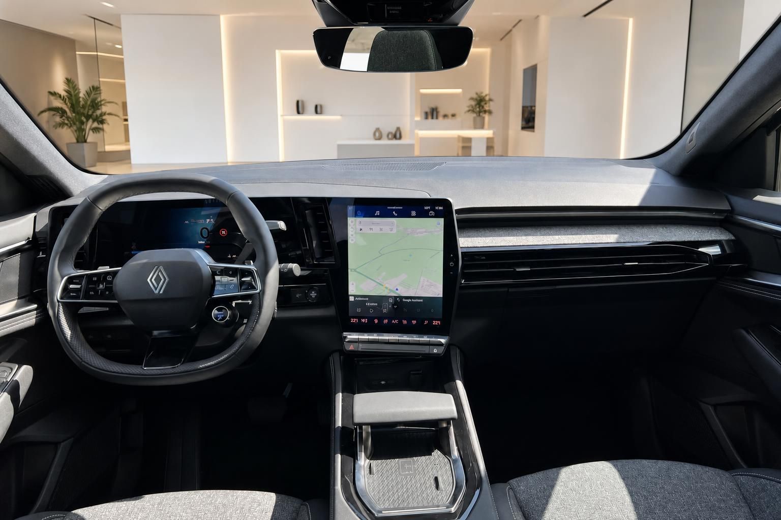 Renault Austral Cockpit mit Lenkrad und Touchscreen-Navigation