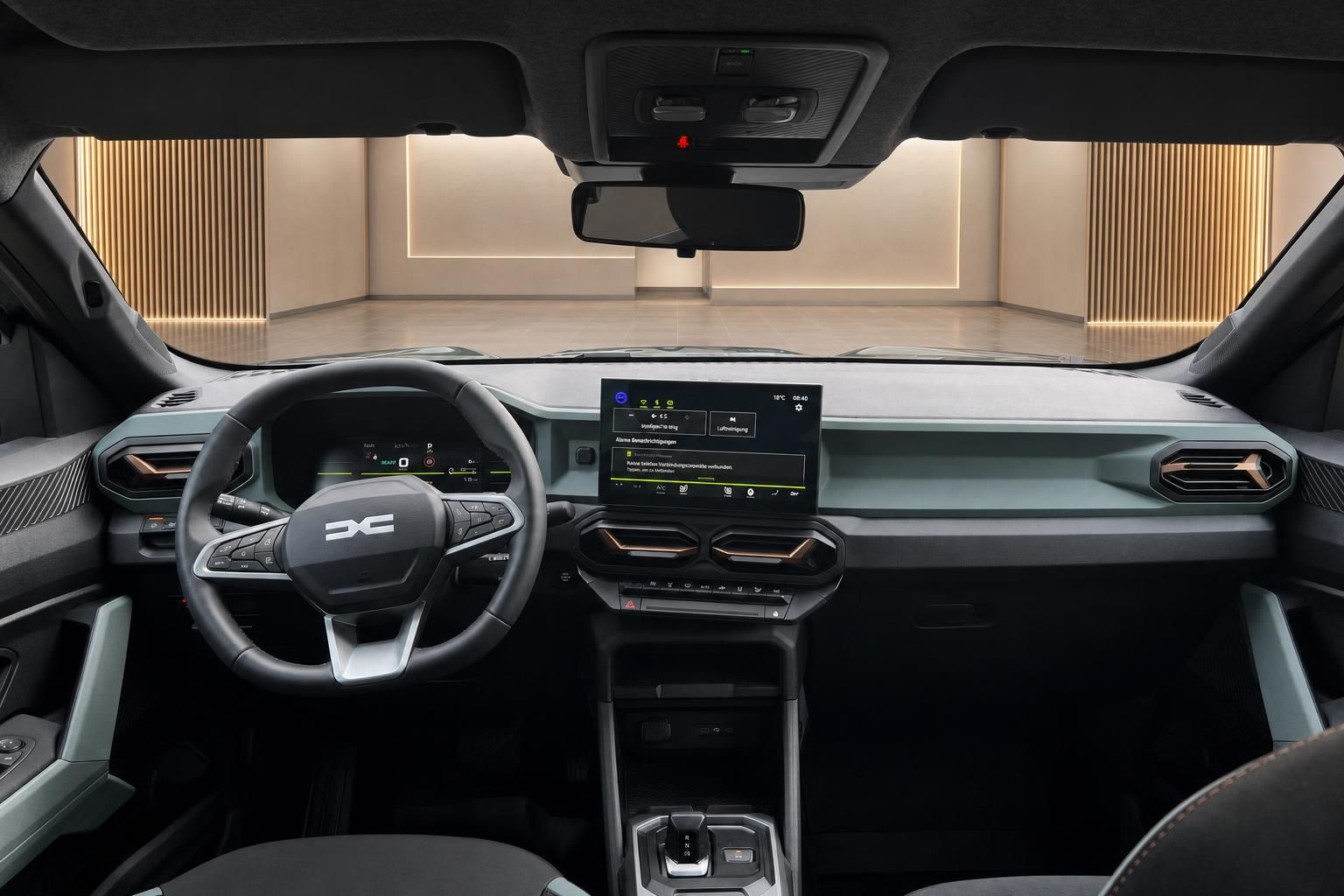 Dacia Duster Cockpit mit Lenkrad und Infotainment-Display