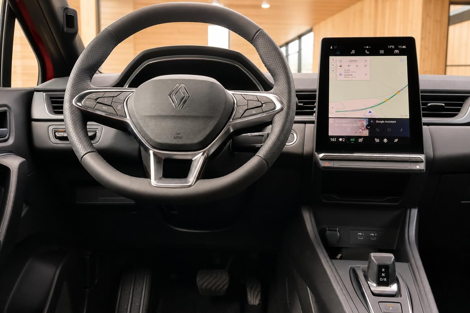 Renault Captur Cockpit Lenkrad und Touchscreen Navigation
