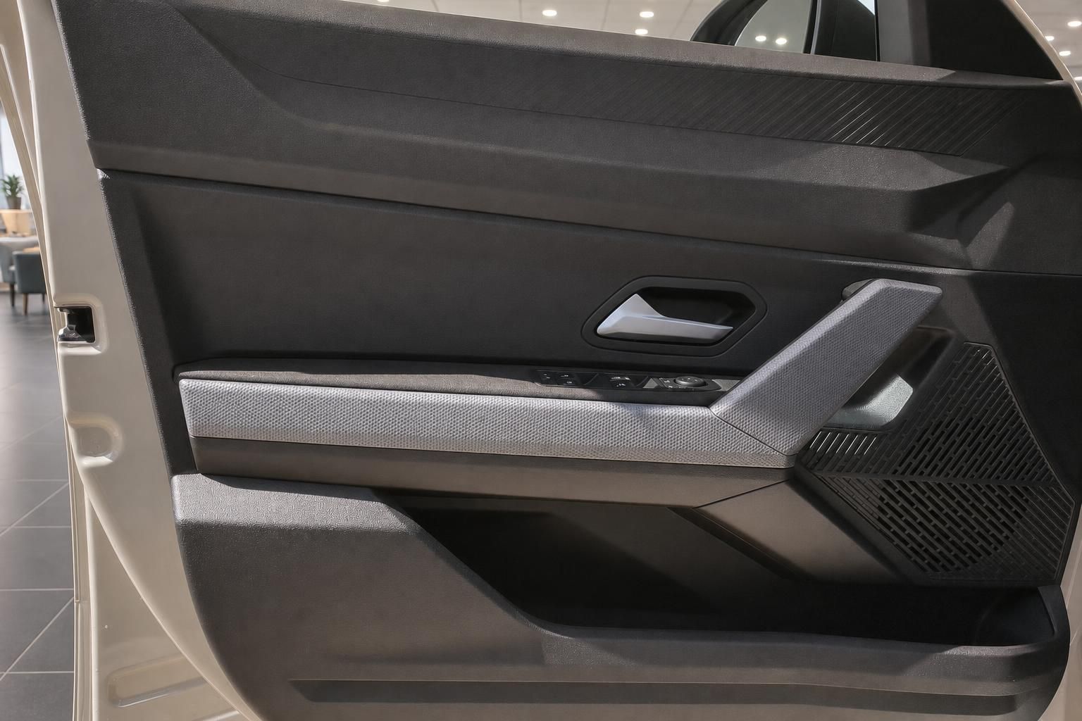 Dacia Fahrzeugtür Innenverkleidung mit Fensterheber und Lautsprecher im Detail
