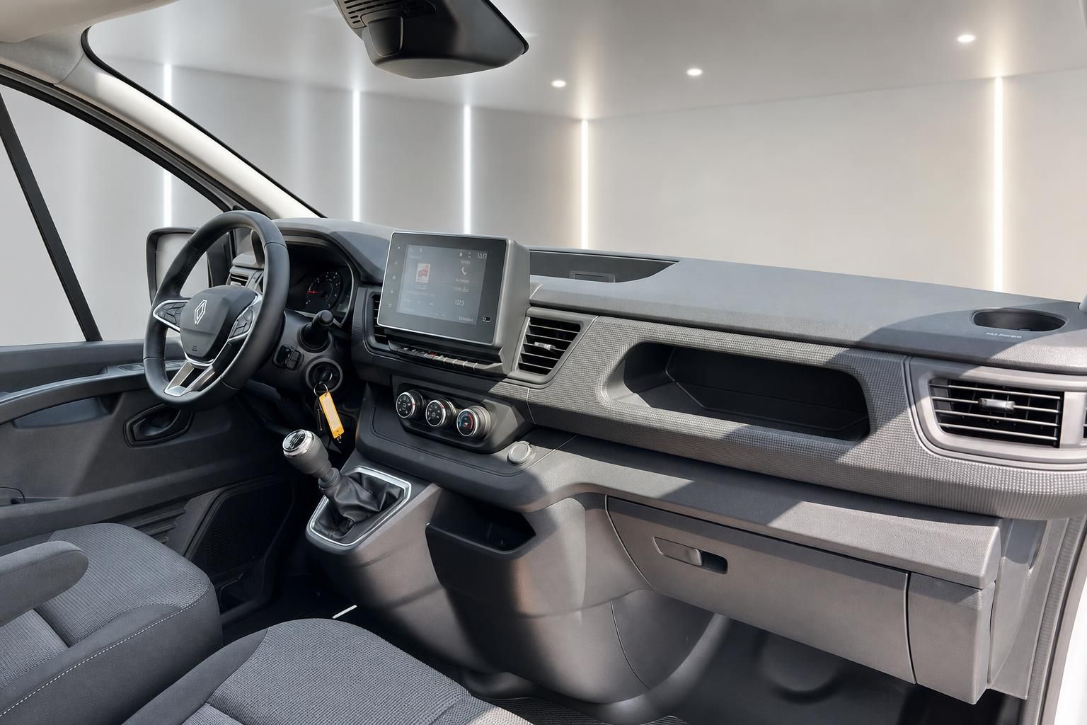 Renault Trafic Innenraum, Cockpit und Armaturenbrett Detailansicht